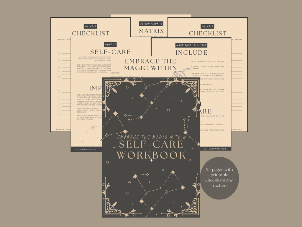 TheWitchsLantern self care workbook contents